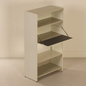 Gispen 5600 Secretaire by A. R. Cordemeyer, 1950s | Single-piece in Gray, White and Cream