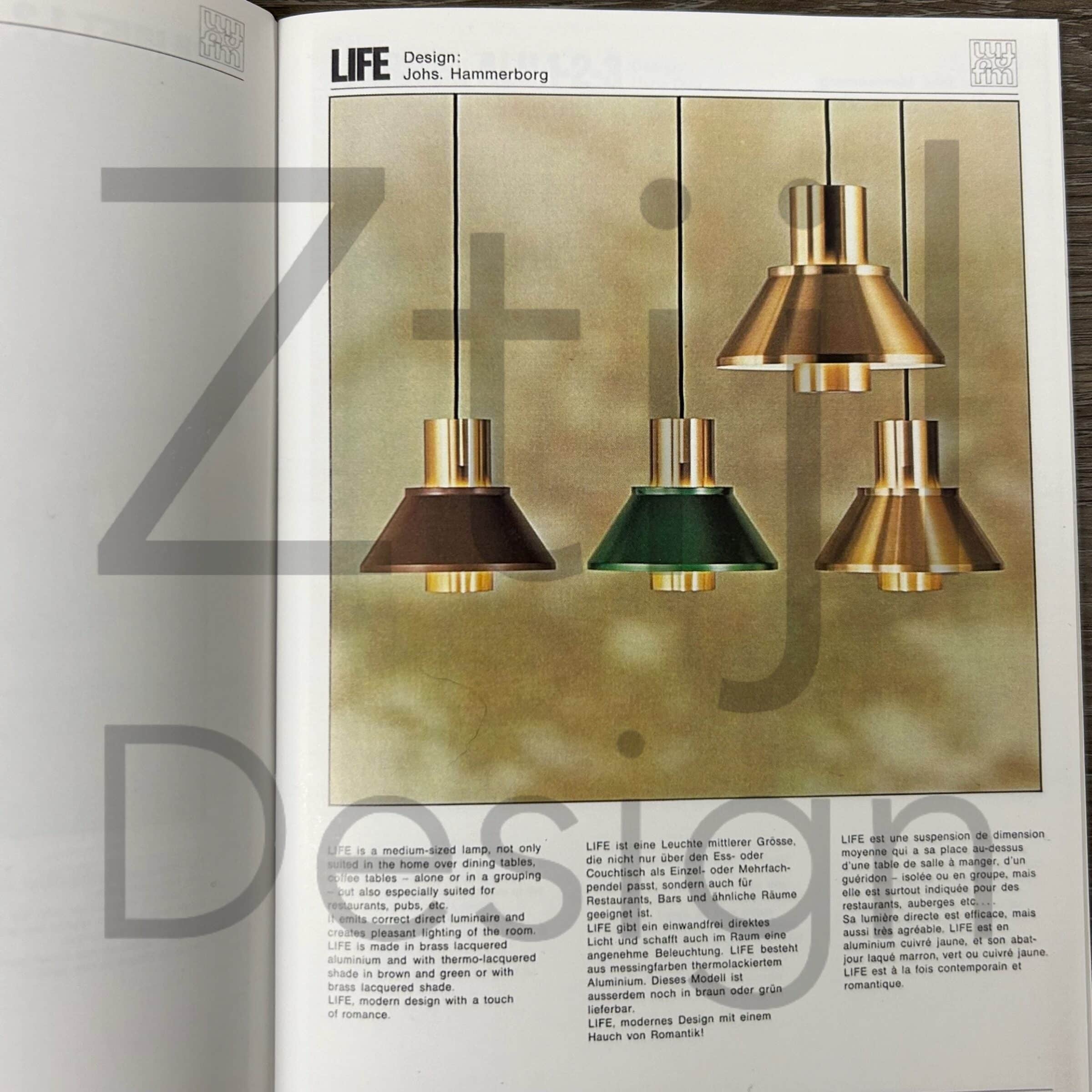 Pendant lamp ‘Life’ by Jo Hammerborg for Fog & Morup, 1970s