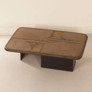 Brutalist Coffee Table by Paul Kingma with a Chamsa (protective hand), 1980s