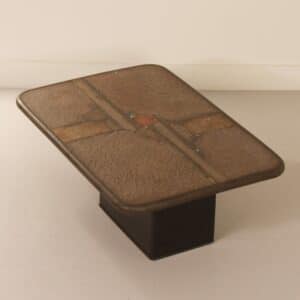 Brutalist Coffee Table by Paul Kingma with a Chamsa (protective hand), 1980s