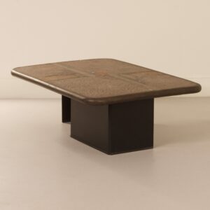 Brutalist Coffee Table by Paul Kingma with a Chamsa (protective hand), 1980s