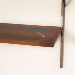 Rosewood Wall System by Tetex, Netherlands, 1960s &#8211; Modular Wall Unit with Desk and 14 Shelves