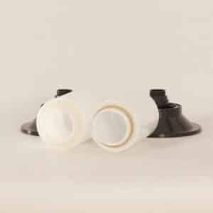 White Cylindrical Ceiling Lamps by Corodex, 1970s | Set of 2 Vintage Lamps