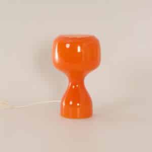 Table Lamp in Orange Glass by Herwig and Frank Sterckx for Massive, 1970s