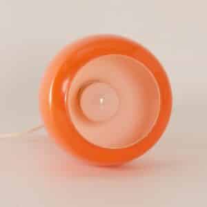 Table Lamp in Orange Glass by Herwig and Frank Sterckx for Massive, 1970s