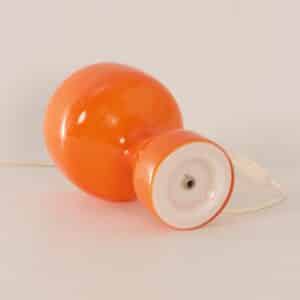 Table Lamp in Orange Glass by Herwig and Frank Sterckx for Massive, 1970s