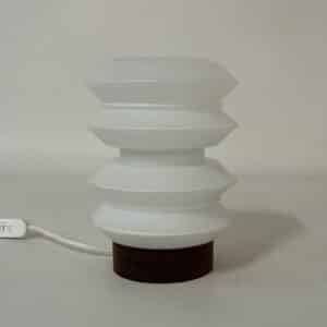 White Table Lamp with Wenge Base by Raak, Amsterdam from 1960s