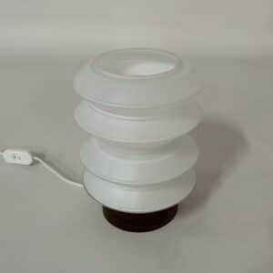 White Table Lamp with Wenge Base by Raak, Amsterdam from 1960s