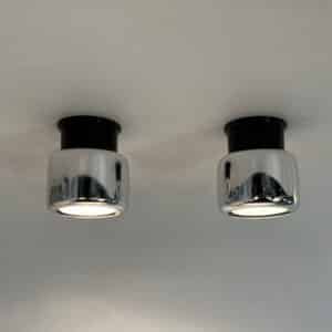 Pair of Ceiling Lights by Erco Leuchten, 1970s | Silver colour