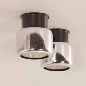 Pair of Ceiling Lights by Erco Leuchten, 1970s | Silver colour