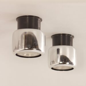 Pair of Ceiling Lights by Erco Leuchten, 1970s | Silver colour