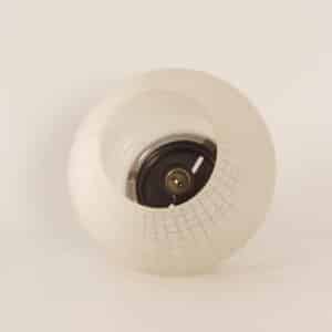 Frosted Glass Ceiling Lamp with Block Pattern by Brüne, 1960s
