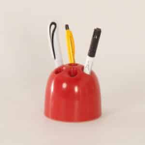 Vintage Red &#8220;Dedalino&#8221; Pencil holder by Emma Gismondi for Artemide, 1960s