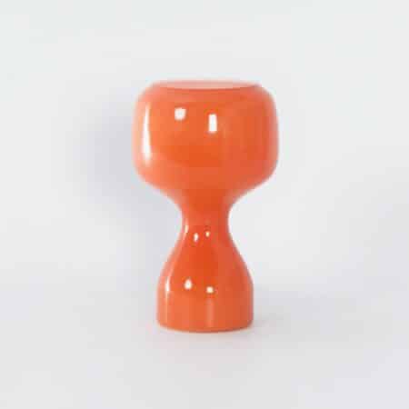 Table Lamp in Orange Glass by Herwig and Frank Sterckx for Massive, 1970s