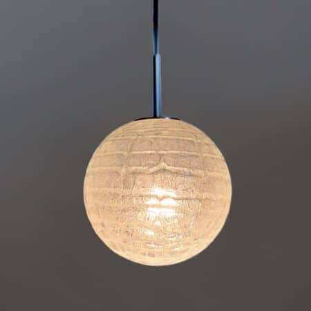 Glass Globe Pendant by Doria Leuchten, 1970s