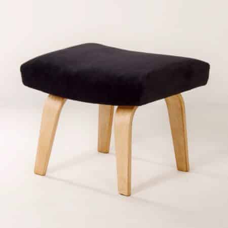 PB02 Stool by Cees Braakman for Pastoe, 1950s | Birchwood and New Black Rib