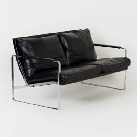 2 Seater Sofa by Preben Fabricius for Walter Knoll, 1990s - Black Leather