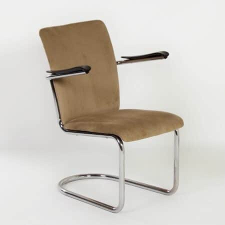 Armchair by Toon de Wit for De Wit, 1940s - New Rib Fabric.