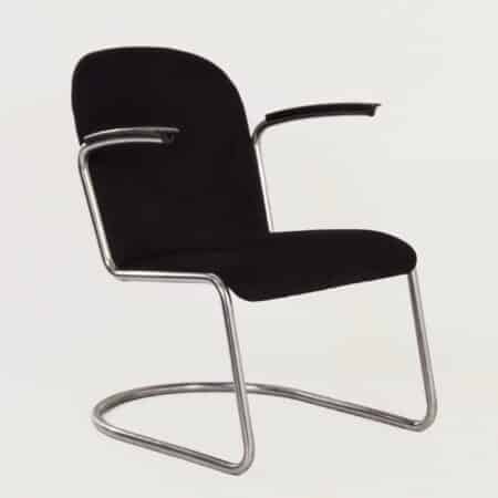 414 Ladies Armchair by W.H. Gispen for Gispen, 1930s | Re-upholstered