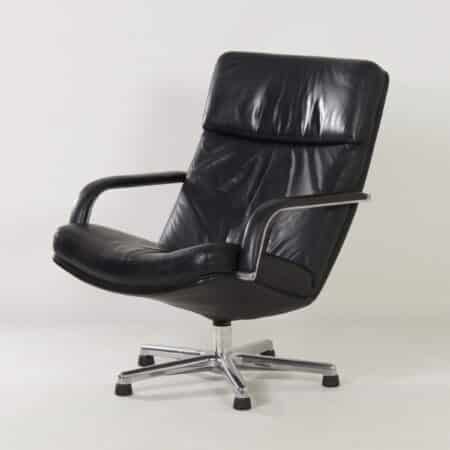 Lounge chair D35 with Footstool by Anton Lorenz for Tecta, 1980s