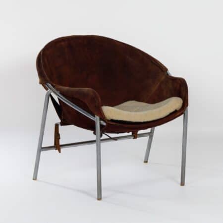 Danish Armchair J361 by Erik Ole Jørgensen for Bovirke, 1950s | Suede