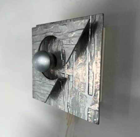 Artful Wall Lamp of Formed Aluminium, 1970s