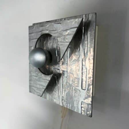 Artful Wall Lamp of Formed Aluminium, 1970s