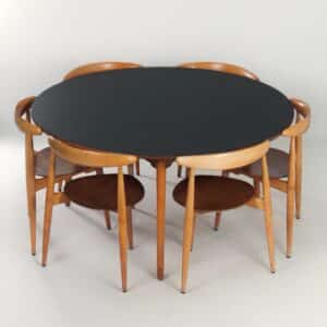 Heart Dining Set by Hans Wegner for Fritz Hansen, 1950s