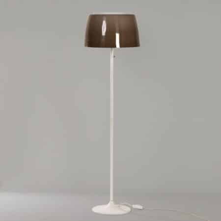 Mid-Century Floor Lamp with Brown Plastic Shades and Tulip Base, 1970s