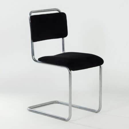 Original 101 Gispen Tube Chair, 1950s - Reupholstered