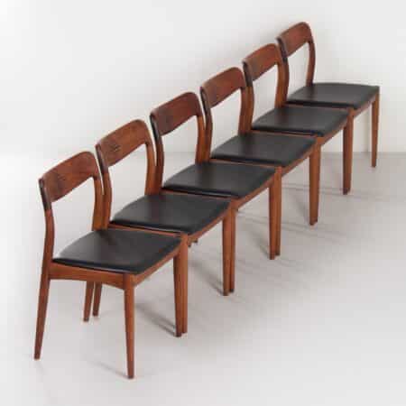 Danish Dining Chairs by Johannes Andersen for Uldum, 1960s | Set of 6