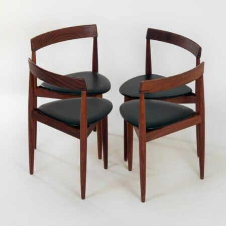 Roundette Dining Chairs by Hans Olsen for Frem Røjle, 1960s - Set of 4