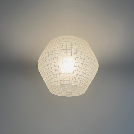Frosted Glass Ceiling Lamp with Block Pattern by Brüne, 1960s