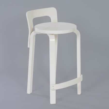 Bar stool with Rattan Seat and Black Frame by Rohé Noordwolde, 1970s