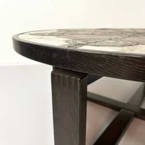Brutalist Coffee Table by Ox Art for Trioh, 1970s | Danish, Handmade
