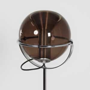 Globe Floor Lamp by Frank Ligtelijn for Raak, 1960&#8217;s | with Smoked Glass Globe