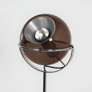 Globe Floor Lamp by Frank Ligtelijn for Raak, 1960&#8217;s | with Smoked Glass Globe