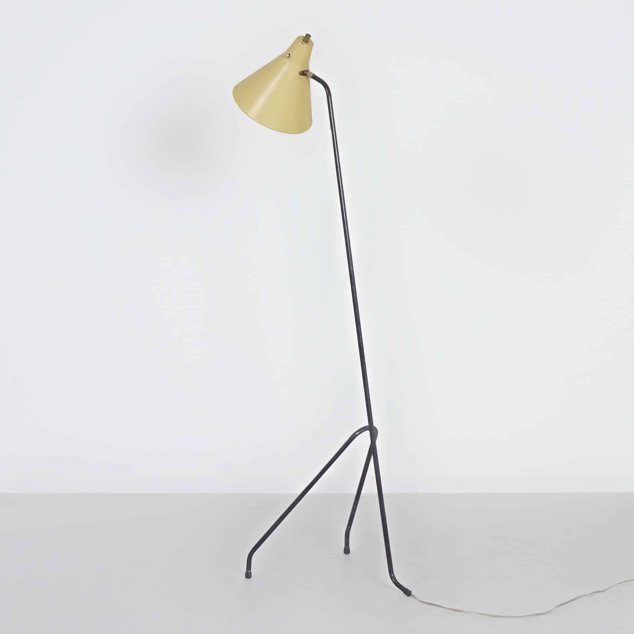 Grasshopper Floor Lamp by Willem van Doorn | 1960s, Mid-century, Yellow