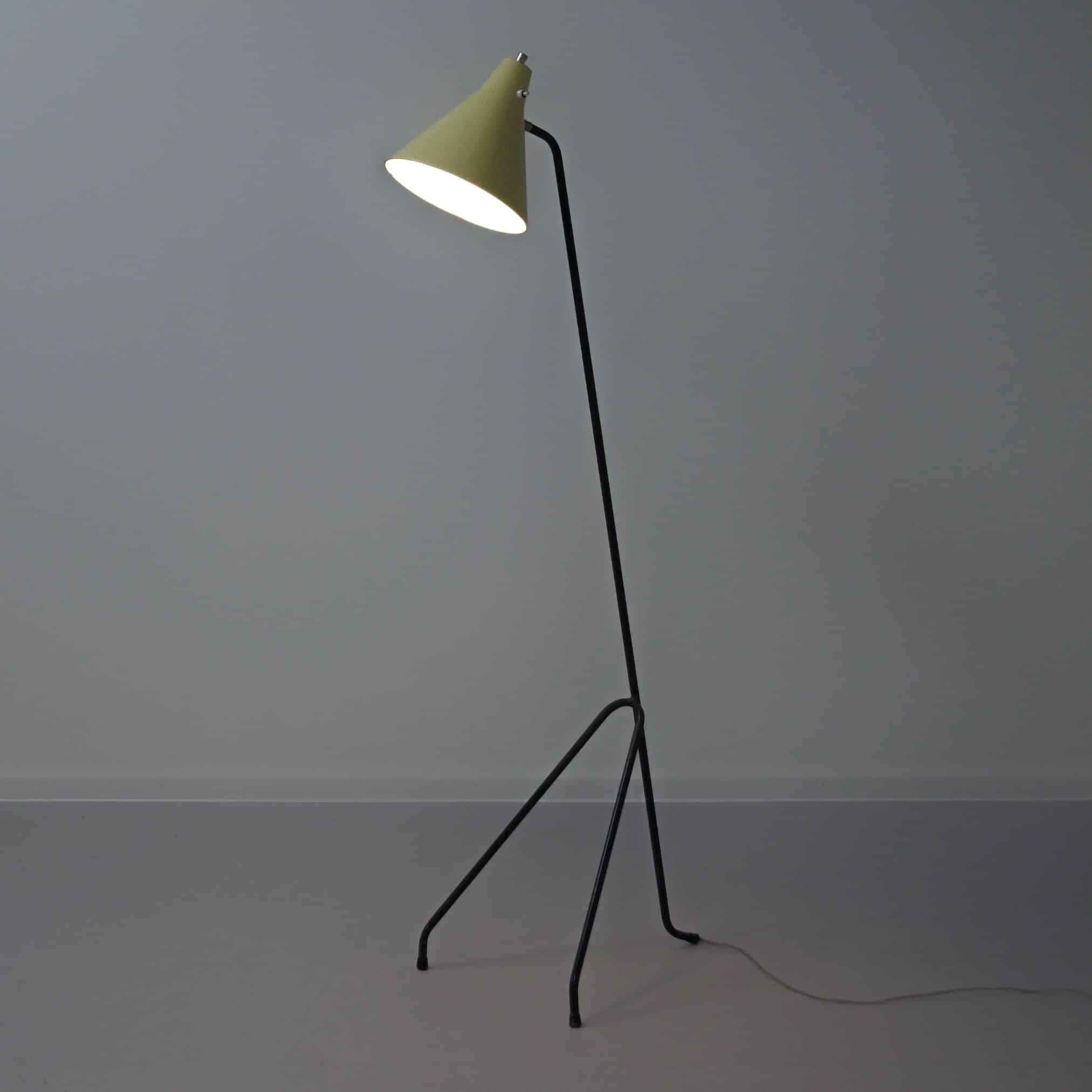 Grasshopper Floor Lamp by Willem van Doorn | 1960s, Mid-century, Yellow