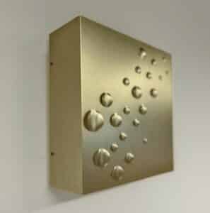 Gold &#8216;Star Rain&#8217; Wall Lamp by E.J. Jelles for Raak in 1960s