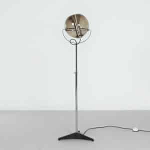 Globe Floor Lamp by Frank Ligtelijn for Raak, 1960&#8217;S | with Light Smoke Glass