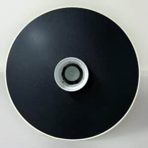 Black Metal Pendant Lamp with Diffuser by Louis Kalff for Philips, 1950s