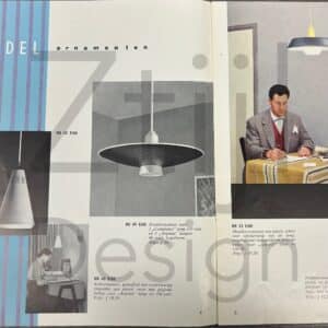 Black Metal Pendant Lamp with Diffuser by Louis Kalff for Philips, 1950s