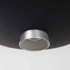 Black Metal Pendant Lamp with Diffuser by Louis Kalff for Philips, 1950s