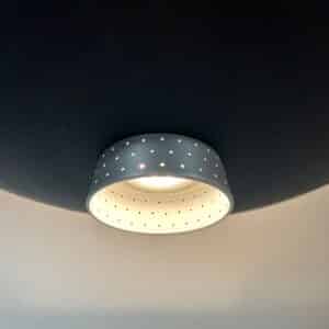 Black Metal Pendant Lamp with Diffuser by Louis Kalff for Philips, 1950s