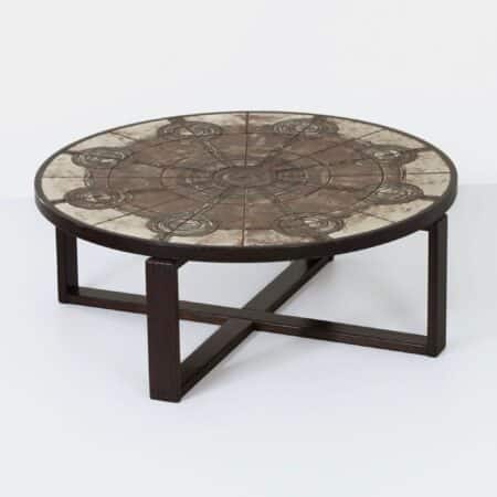 Brutalist Coffee Table by Ox Art for Trioh, 1970s | Danish, Handmade