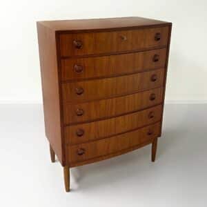 Danish Curved Chest of Drawers, 1960s | Teakwood