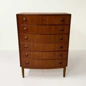 Danish Curved Chest of Drawers, 1960s | Teakwood