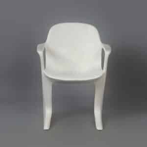 White Kangaroo Chair by Ernst Moeckl for Horn, 1960s | With Armrests