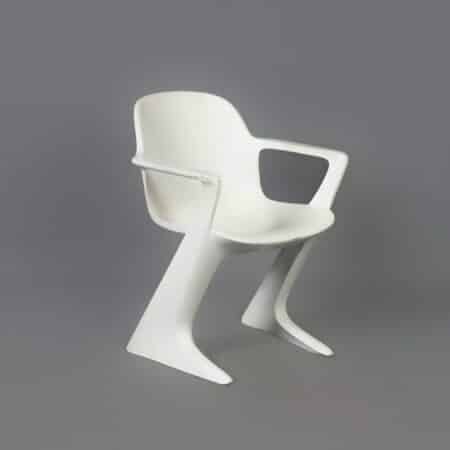 White Kangaroo Chair by Ernst Moeckl for Horn, 1960s | With Armrests
